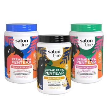 Cronograma Capilar com 3 Cremes para Pentear Salon Line